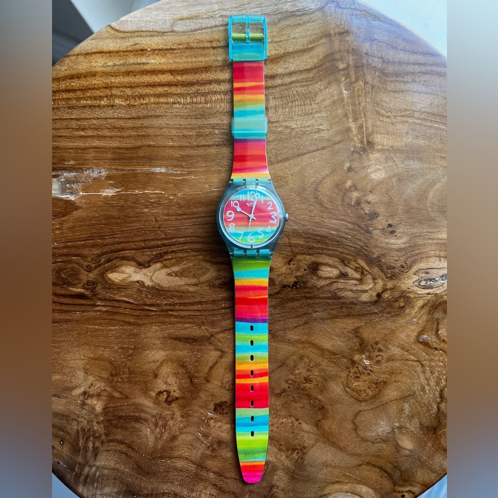 Swatch casual multicolor watch for women